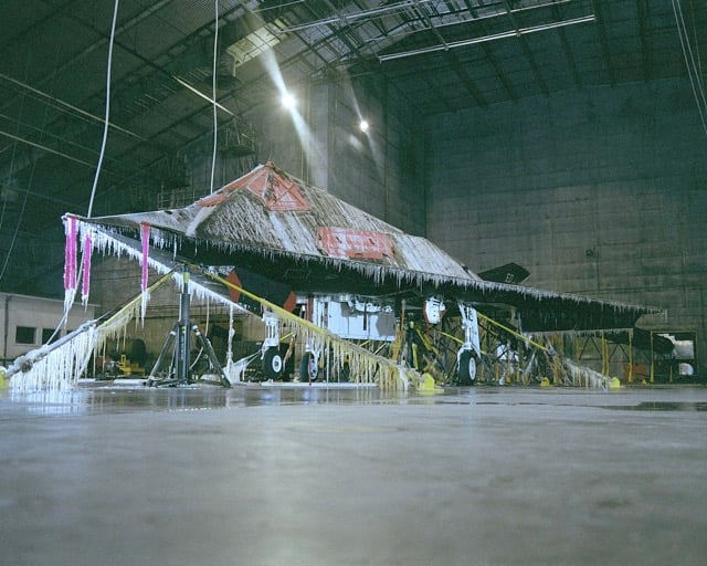 F-117 on ice at McKinley Climatic Laboratory