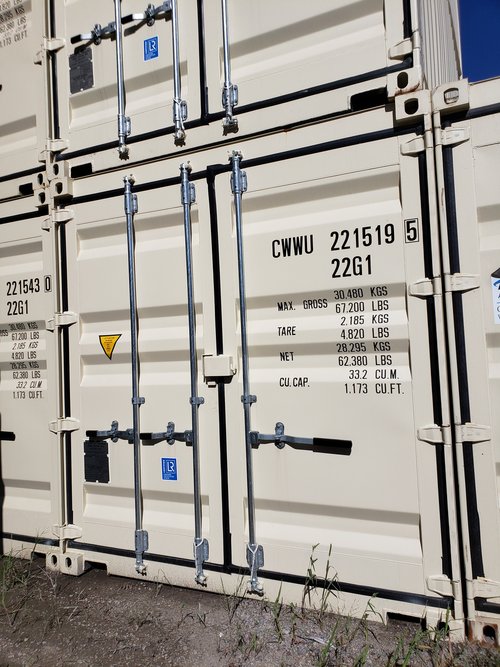 3-lockrods on our one-trip 20' container doors makes opening and closing easier