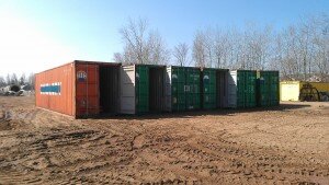 These containers were being filled with heavy equipment, so not blocking was easier