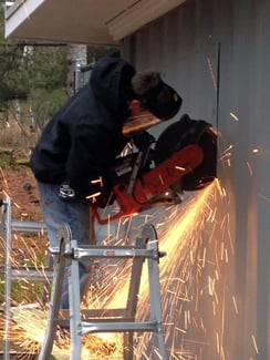 Cutting-into-the-container