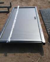 Man-door kit before installation