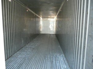 Inside refrigerated container