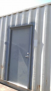 Man-door installed