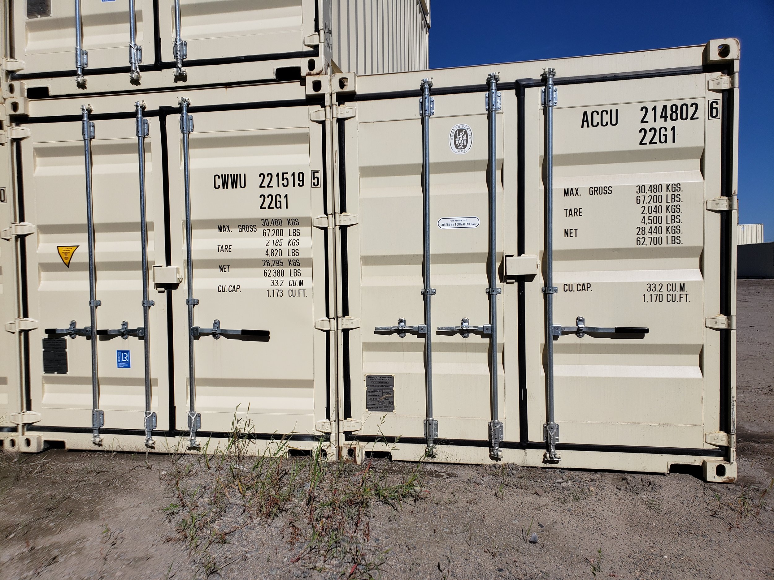 one-trip 20 standards with 3 lockrods on doors