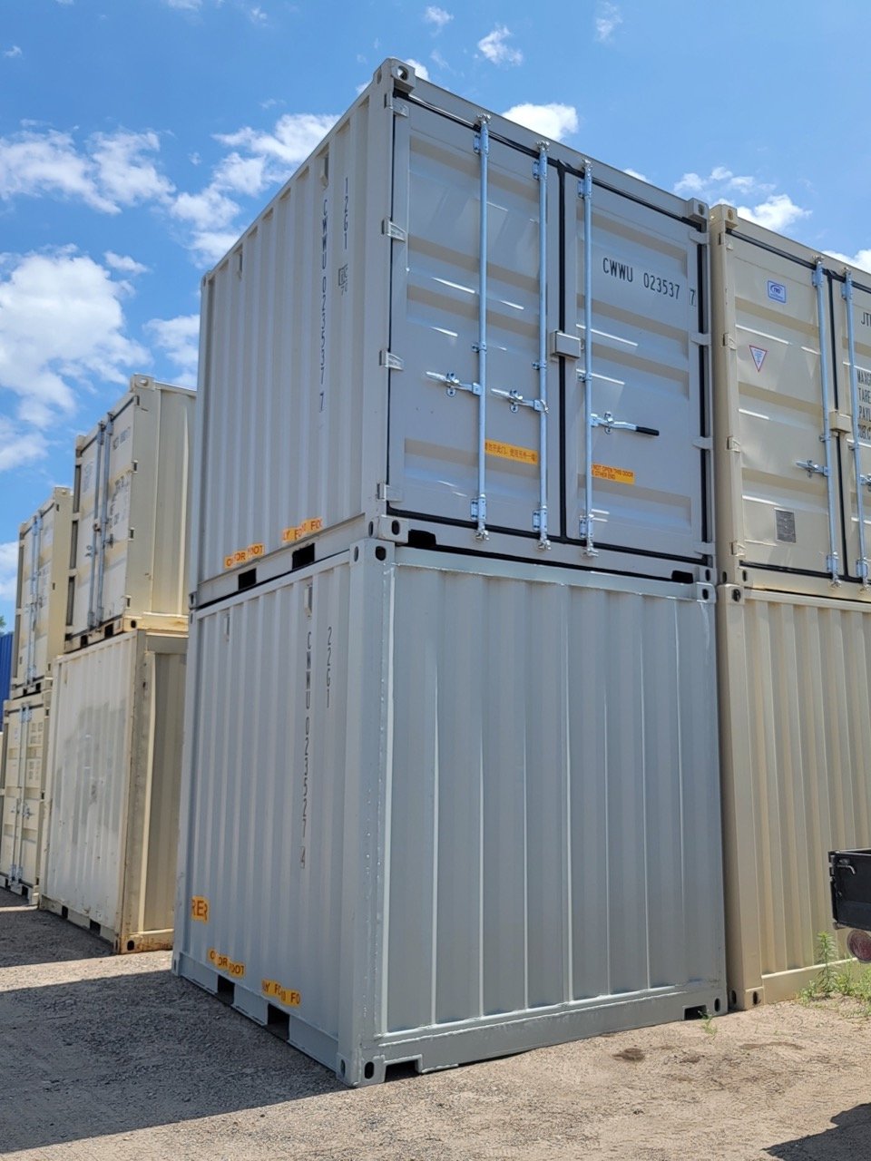10' Shipping containers stacked 