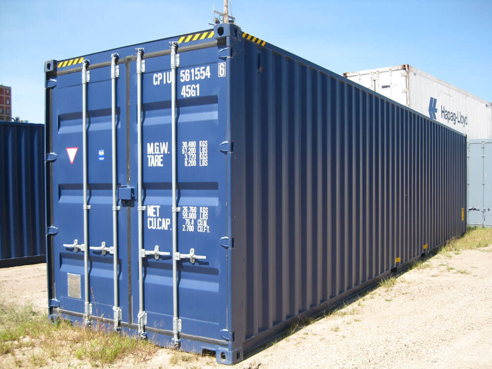 one trip 40' shipping container 