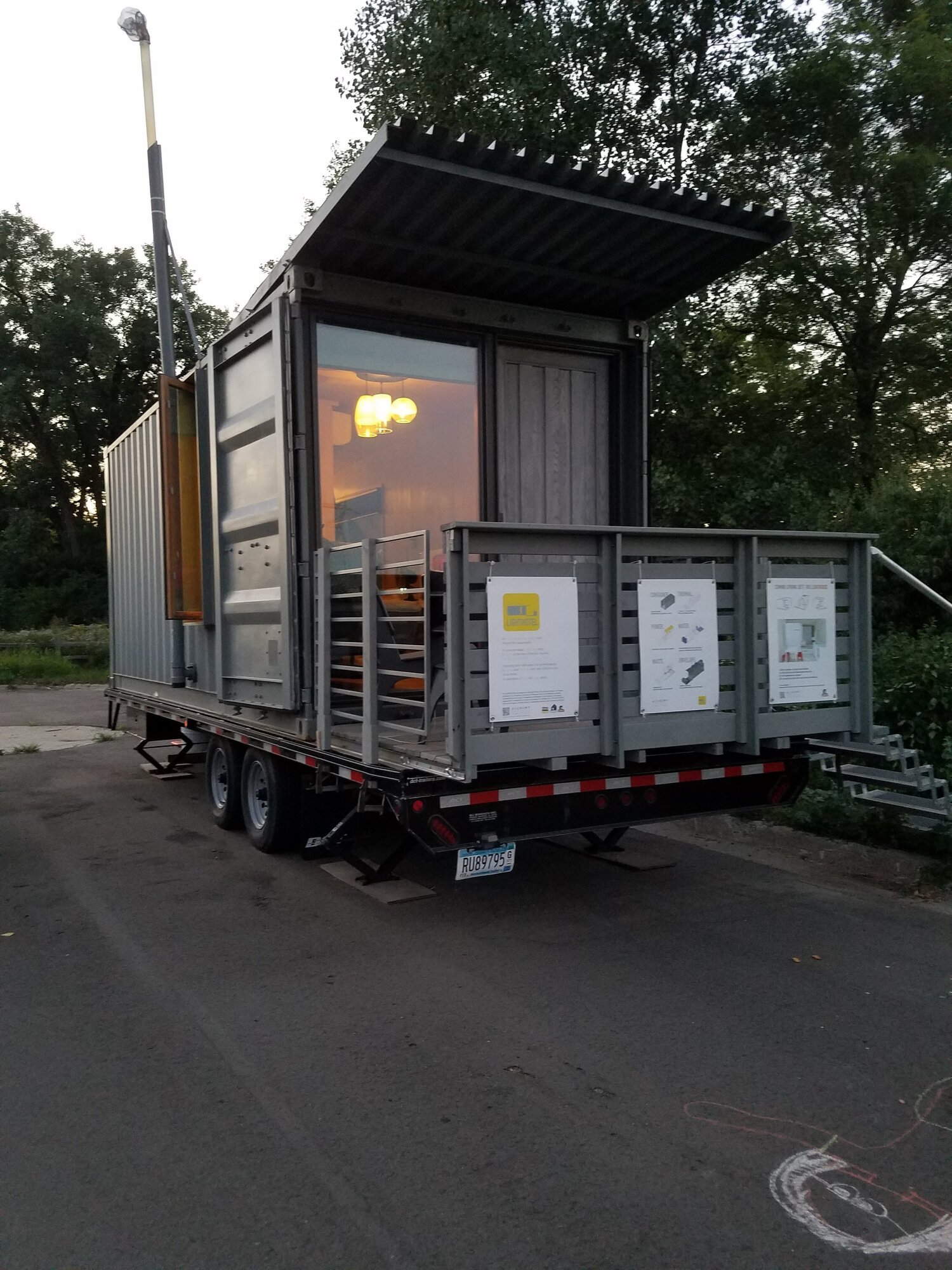 a container converted into a tiny home