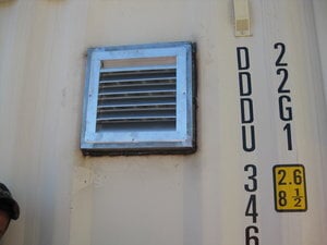 vent on container wall