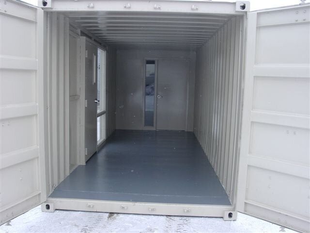 beige container interior