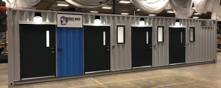 concept for a storage container exam room expansion