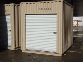 10 foot container with roll-up door, illustrating a shorter container option