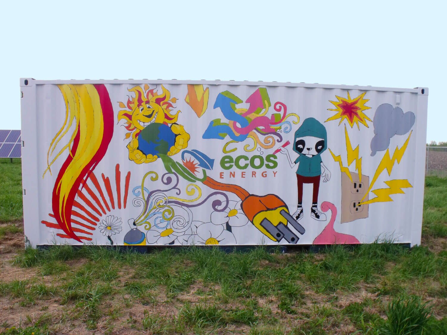 mural on side of a container